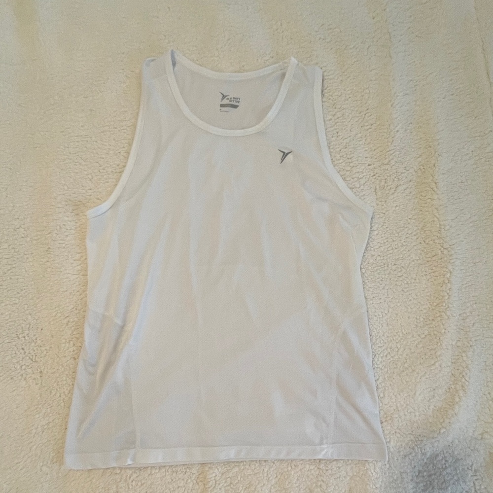 White Athletic Tank Top medium